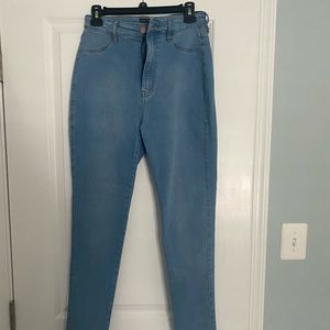 fashion nova classic high waisted skinny jeans size 11 blue
